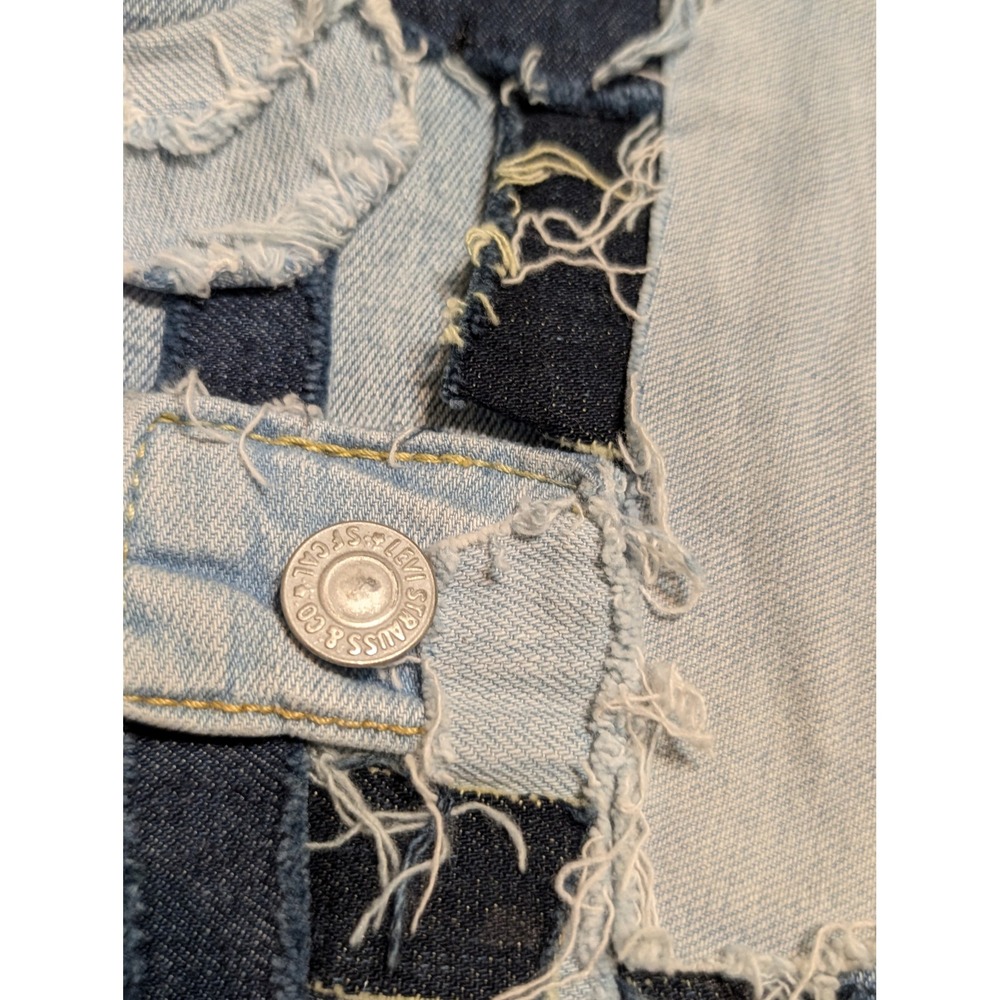 True Religion Geno No Flap Big T Patchwork Custom Denim Jeans Blue Mens 28 x 31 - Picture 2 of 11